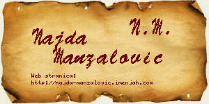 Najda Manzalović vizit kartica
